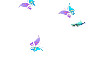 彩色渐变蝴蝶飞舞flash动画